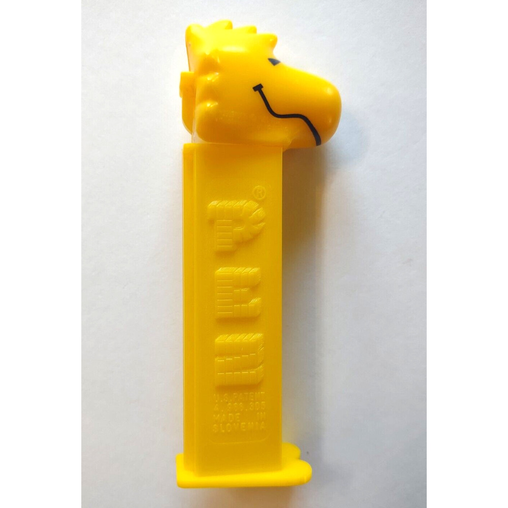 Pez Woodstock Bird Peanuts Gang Candy Container Slovenia Yellow Cartoon Comics